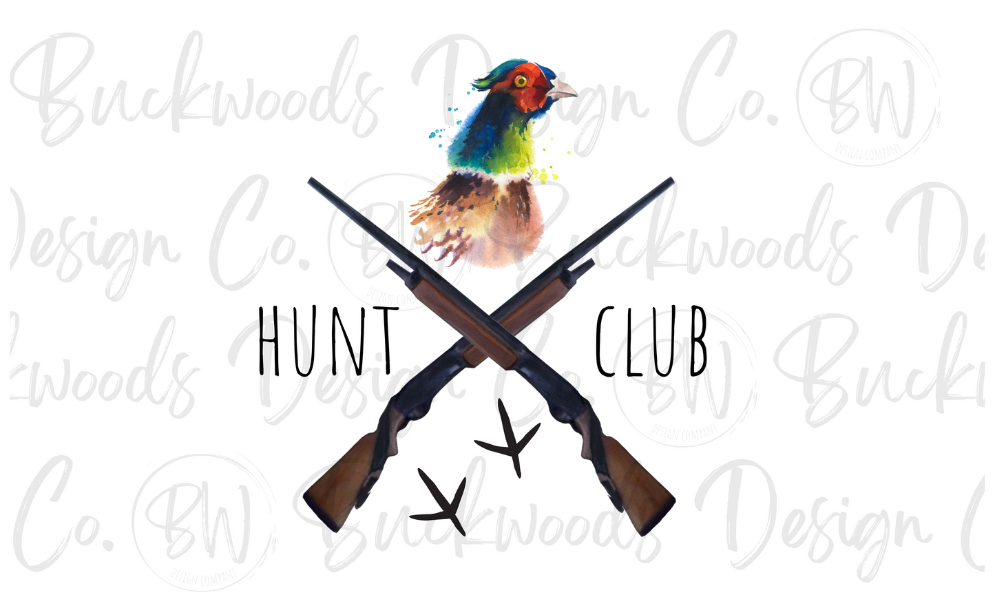Pheasant Hunt Club Digital Download PNG