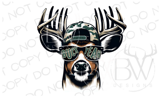 Buck Yeah Deer Hunting Digital Download PNG