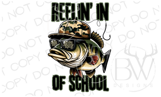 Reelin' In 100 days of School Bass Fishing Digital Download
