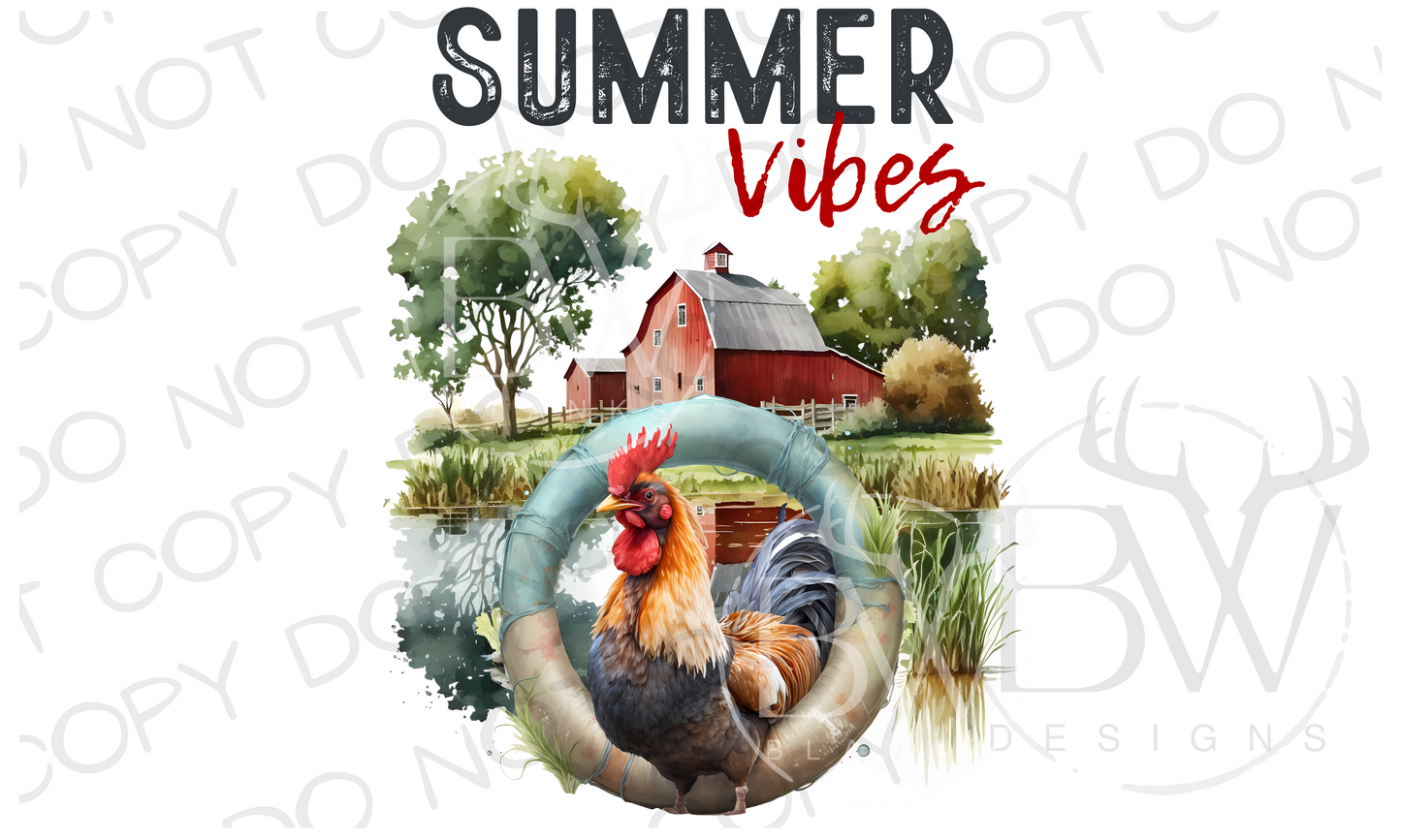 Barnyard Summer Farm Digital Download PNG