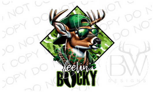 Feelin' Bucky St. Patrick's Day Deer Hunting Digital Download PNG