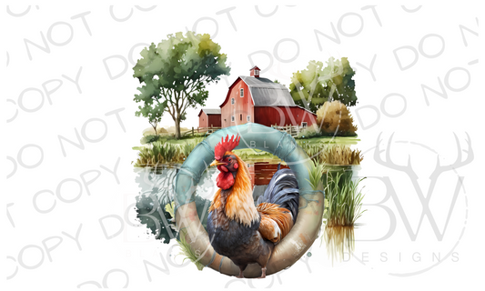 Barnyard Summer Farm Digital Download PNG