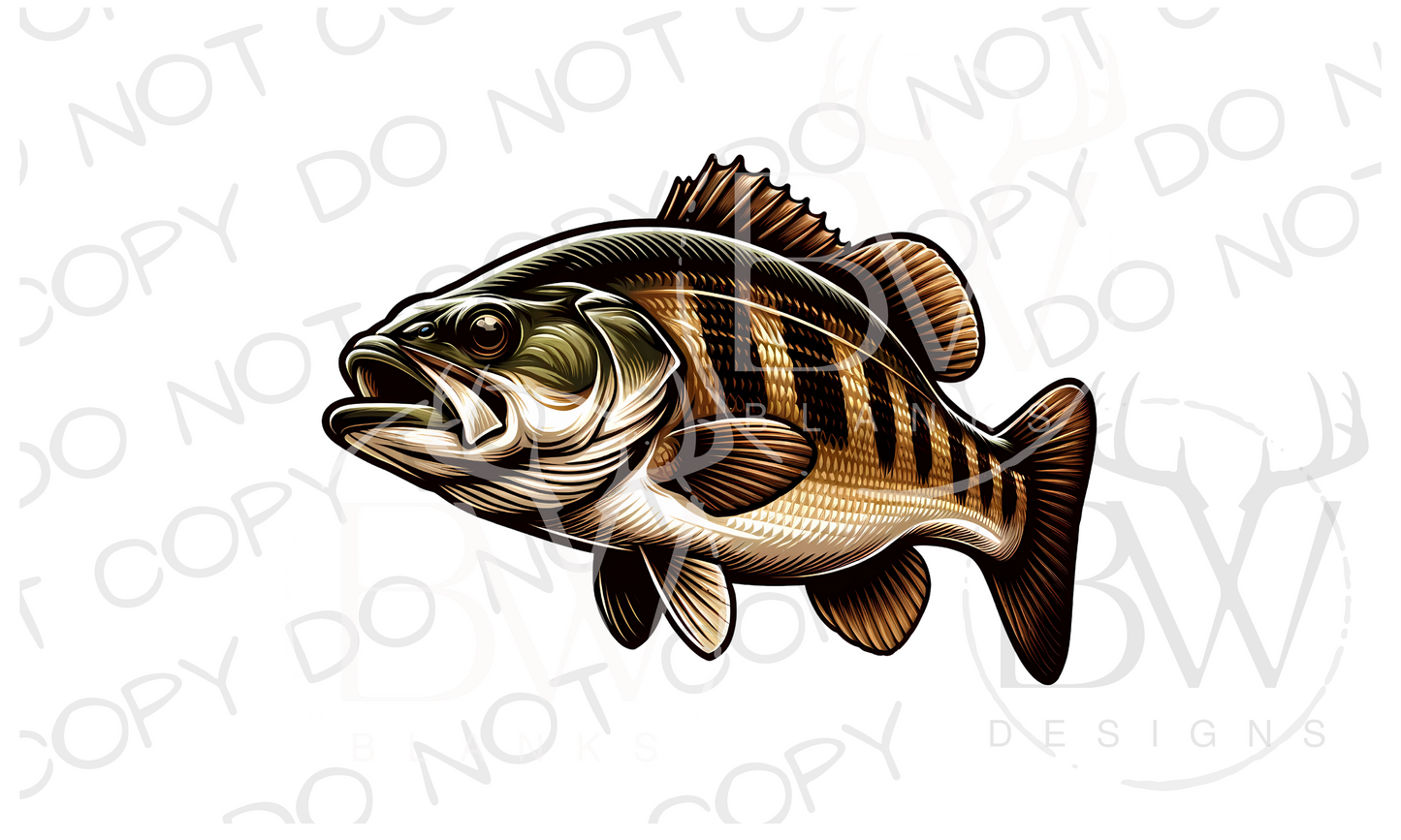 Bass Fishing Digital Download PNG