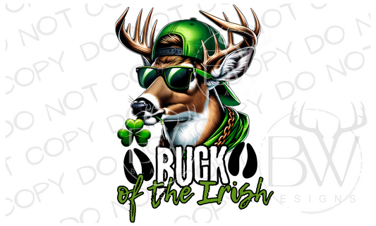 Buck of the Irish St. Patrick's Day Deer Hunting Digital Download PNG