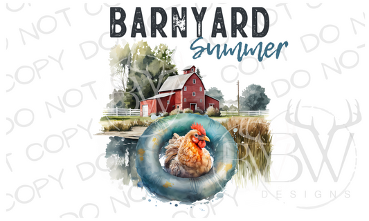 Barnyard Summer Farm Digital Download PNG