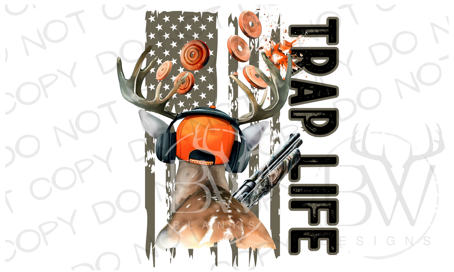 Trap Life Trap Shooting Deer Digital Download PNG