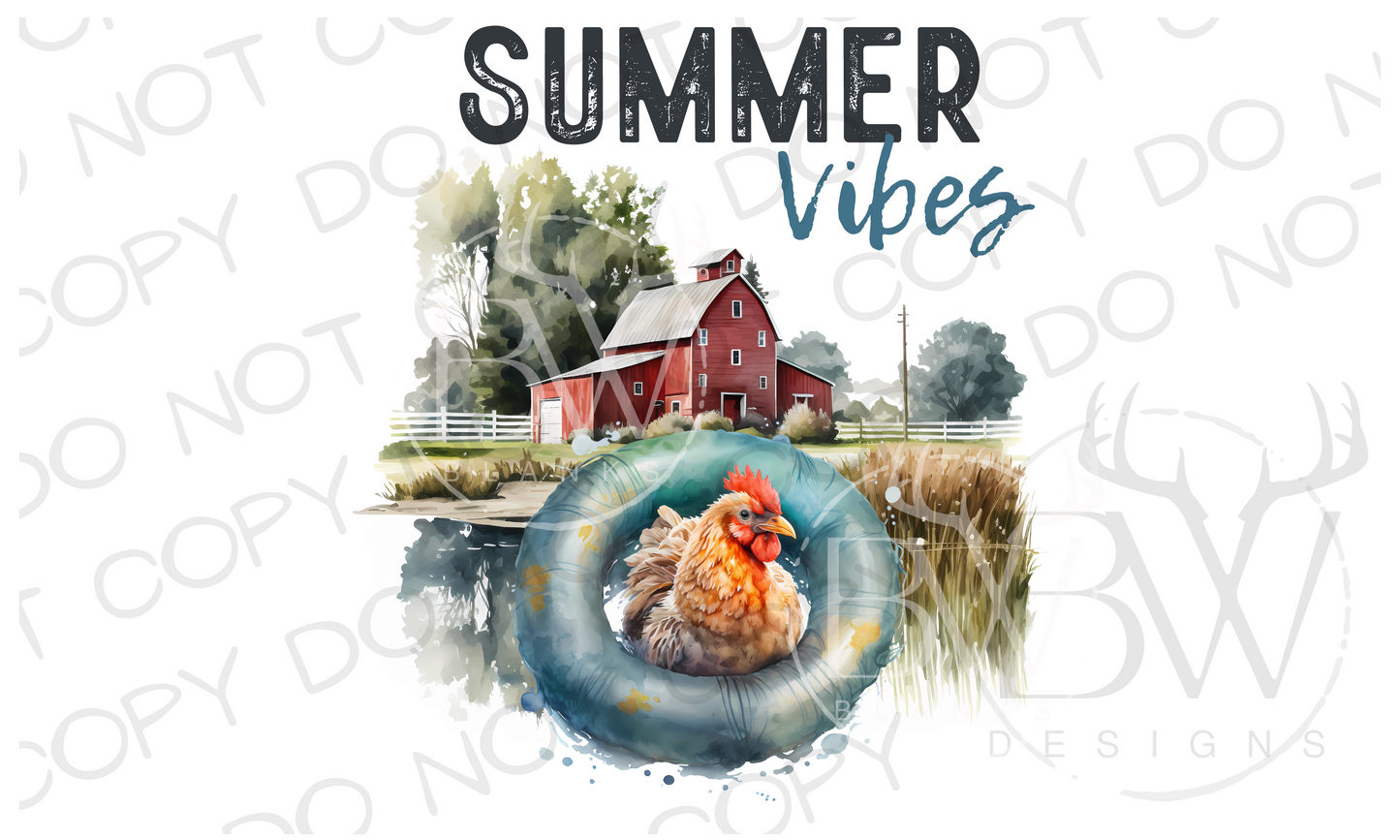 Barnyard Summer Farm Digital Download PNG