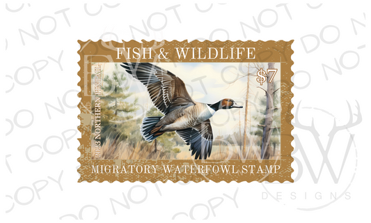 Northern Pintail Duck Stamp Duck Hunting Digital Download PNG