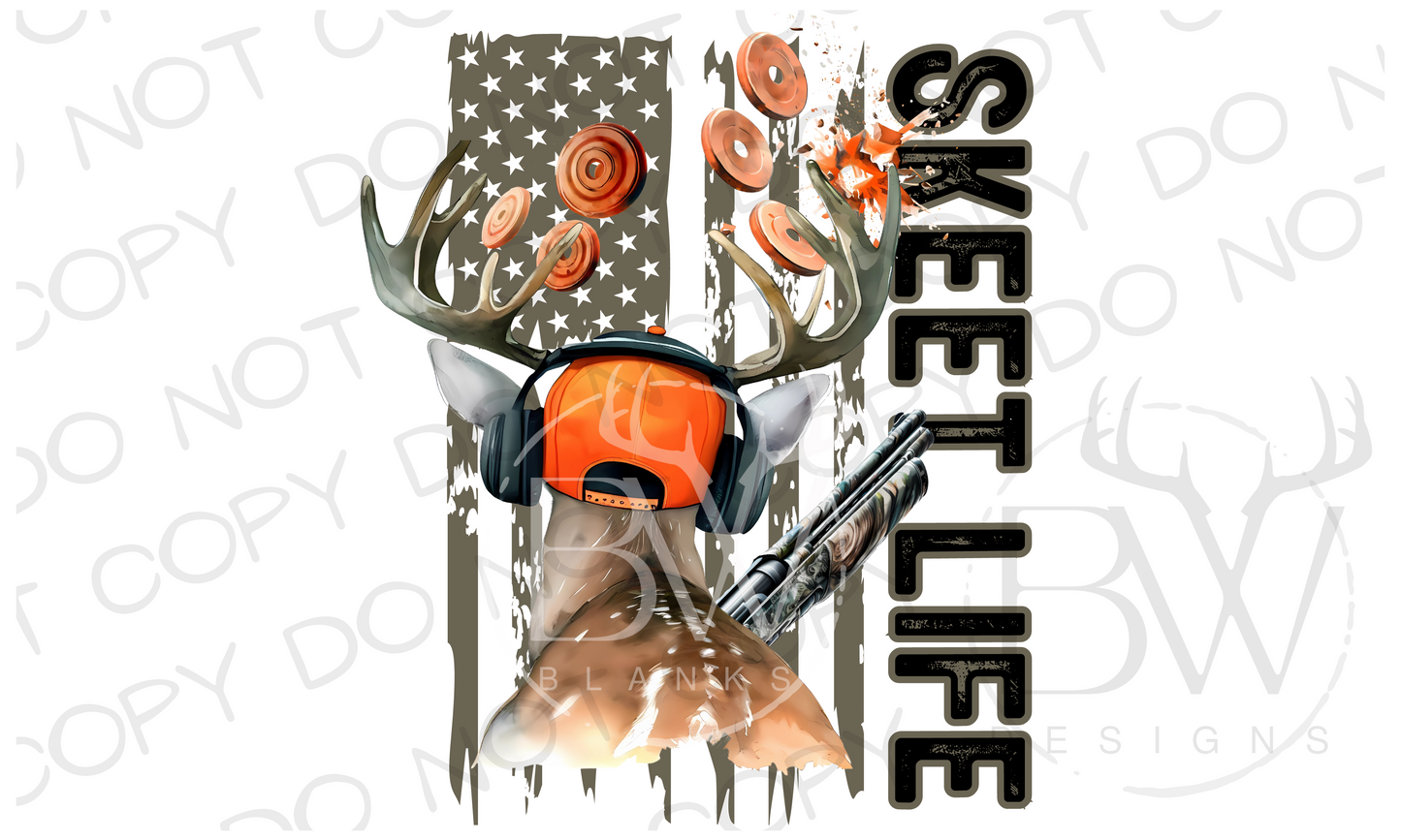 Skeet Life Trap Shooting Deer Digital Download PNG