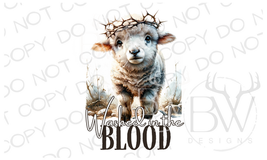 Washed in the Blood Easter Lamb Bible Digital Download PNG