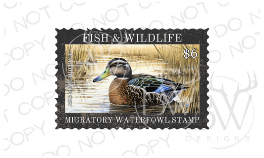 Mallard Duck Stamp Duck Hunting Digital Download PNG