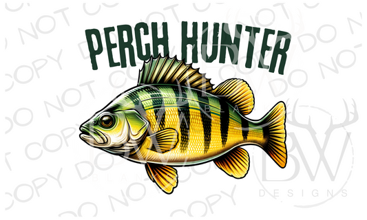 Perch Hunter Perch Fishing Digital Download PNG