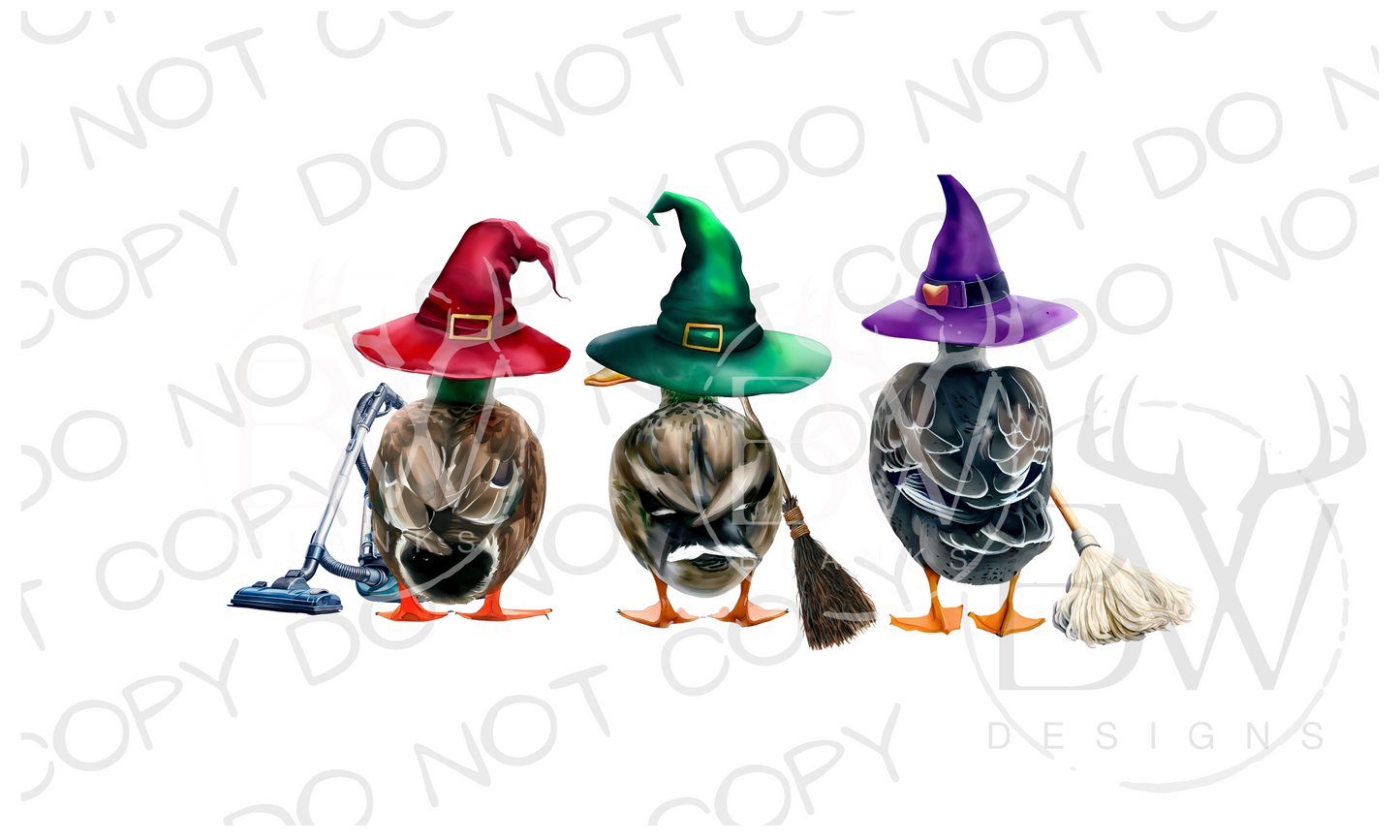 Witch Duck Hunting Halloween Digital Download PNG