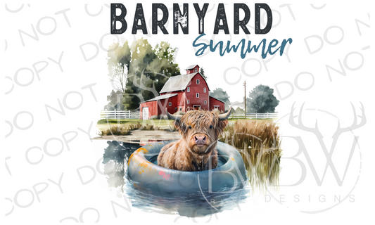 Barnyard Summer Farm Digital Download PNG