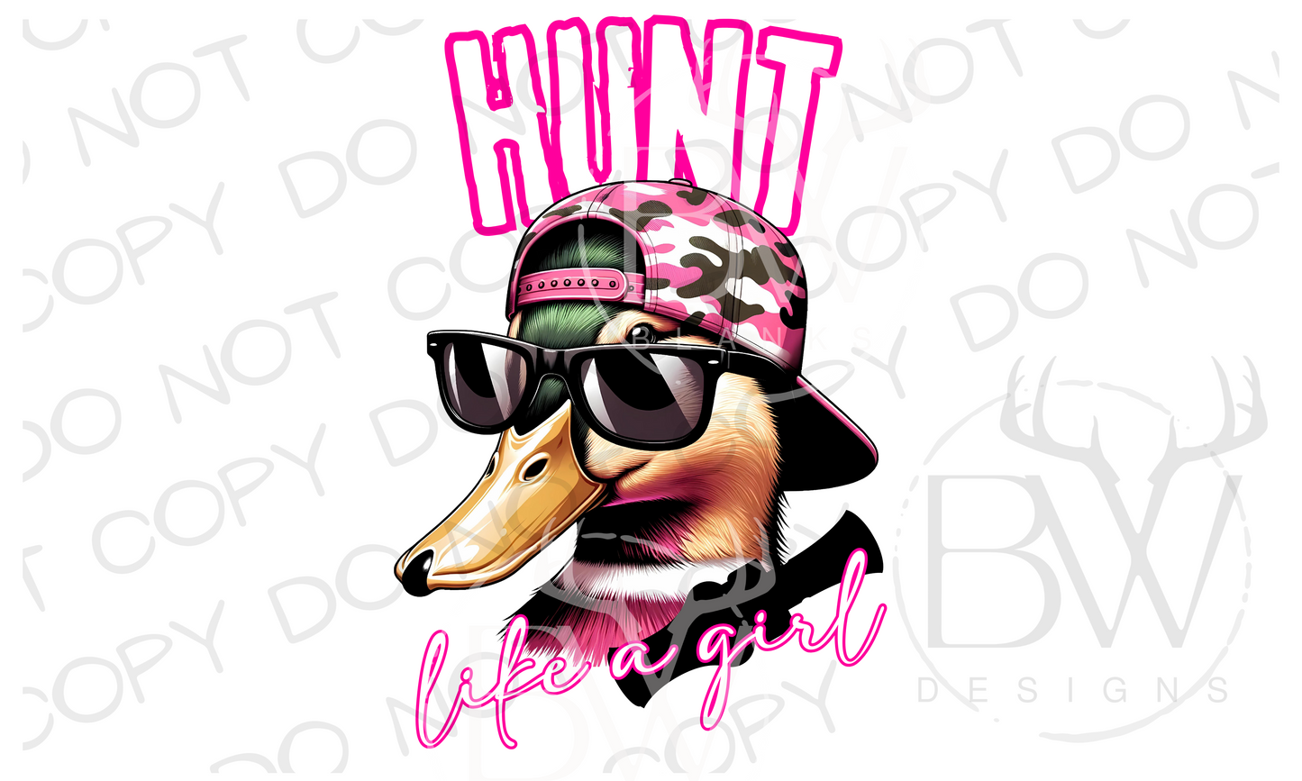 Hunt Like A Girl Duck Hunting Digital Download PNG