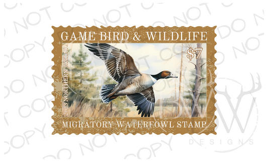 Northern Pintail Duck Stamp Duck Hunting Digital Download PNG