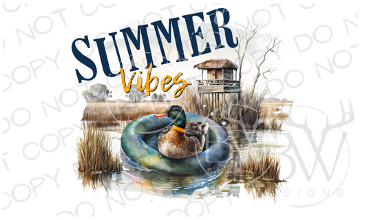 Summer Vibes Duck Hunting Digital Download PNG