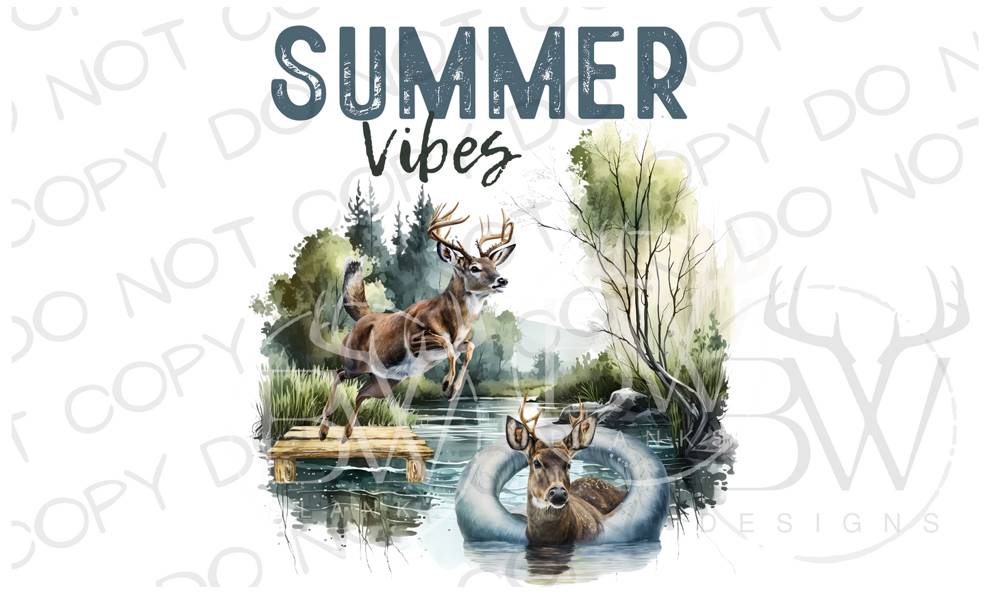 Summer Vibes Deer Hunting Digital Download PNG