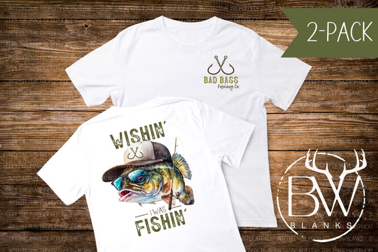 2-PACK Wishin' I Was Fishin' Fishing Digital Download PNG