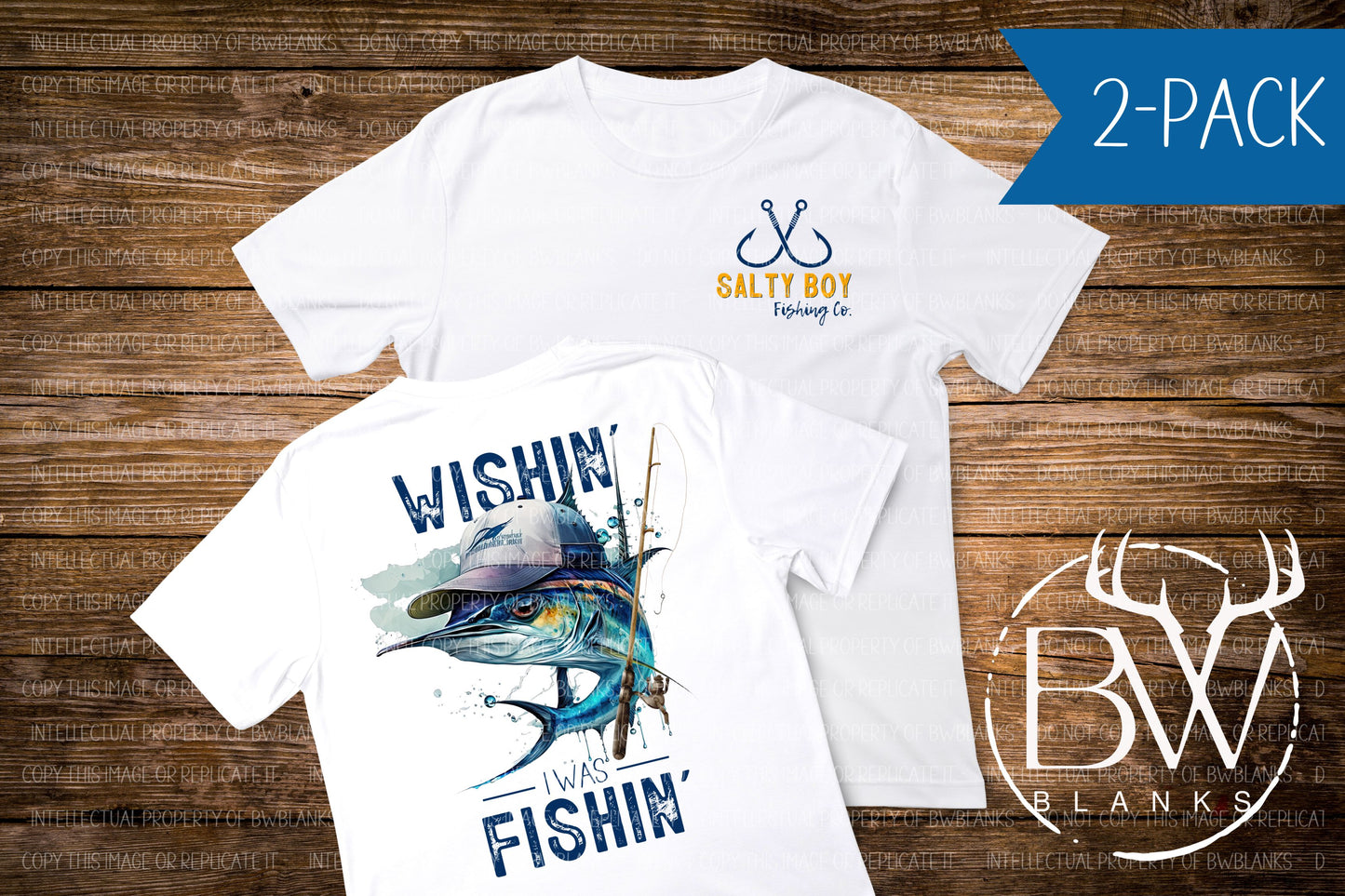 2-PACK Wishin' I Was Fishin' Fishing Digital Download PNG