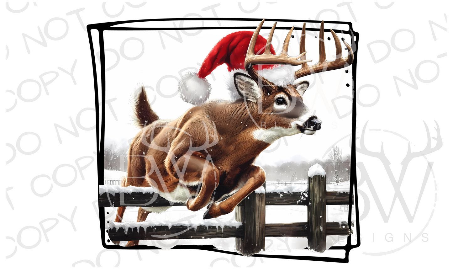 Deer Hunting Christmas Digital Download PNG