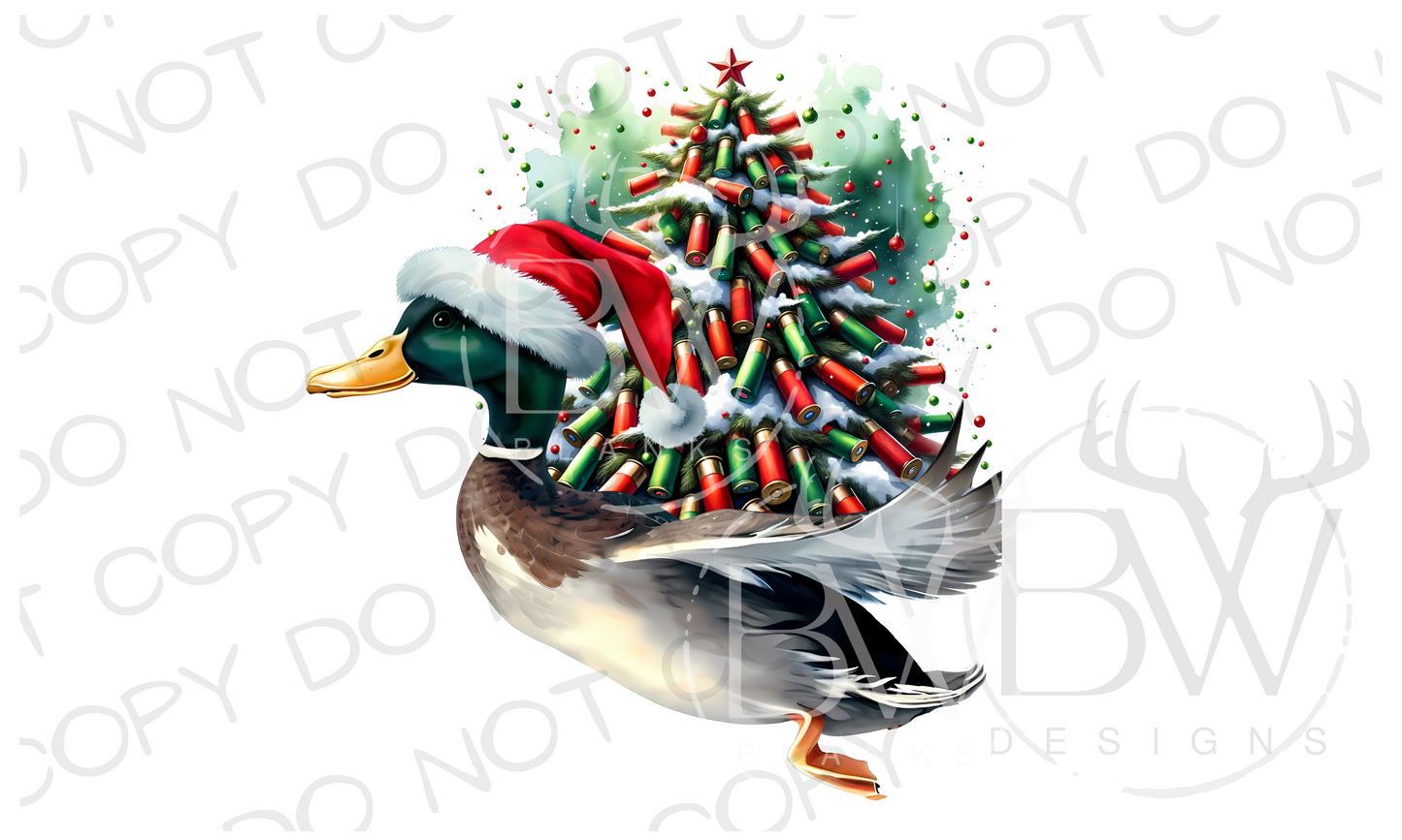 Duck Hunting Christmas Digital Download PNG