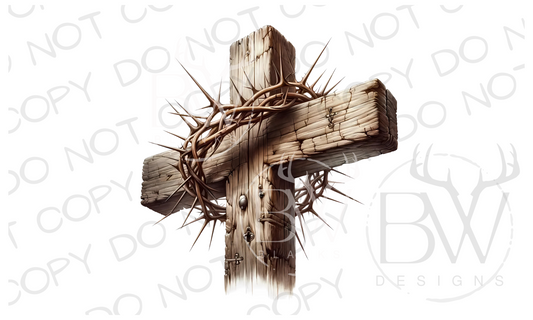 Cross of Thorns Bible Digital Download PNG
