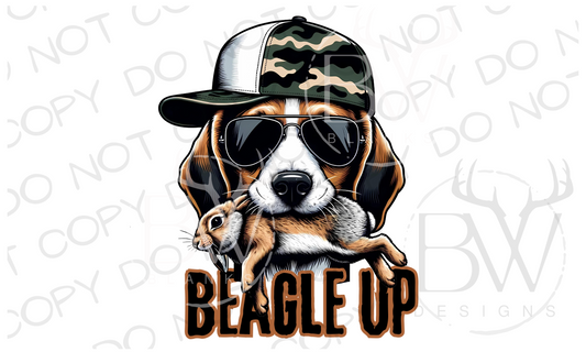 Beagle Up Hunting Dog Rabbit Hunting Digital Download PNG