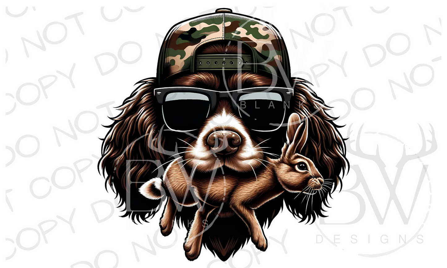 Boykin Hunting Dog Rabbit Hunting Digital Download PNG