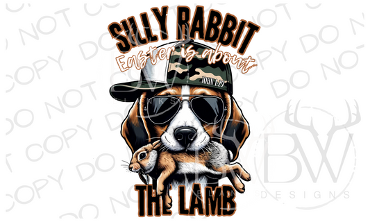 Silly Rabbit Easter Hunting Dog Digital Download PNG