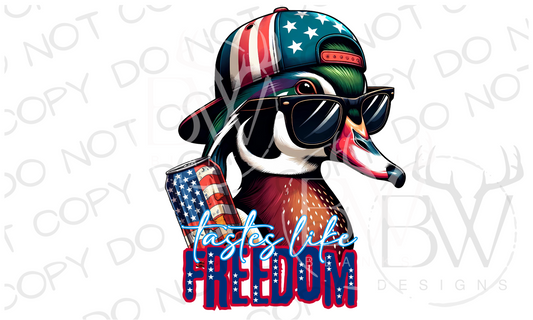 Tastes Like Freedom Beer Wood Duck Hunting Fourth of July Digital Download PNG