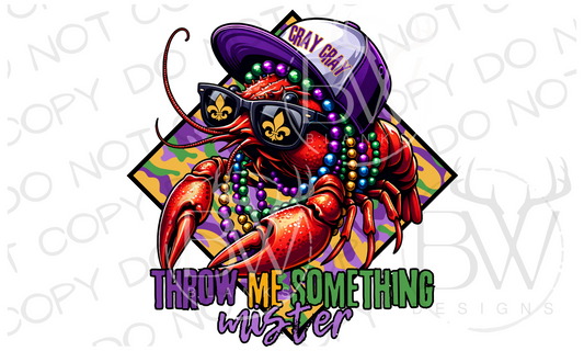 Mardi Gras Crawfish Digital Download PNG