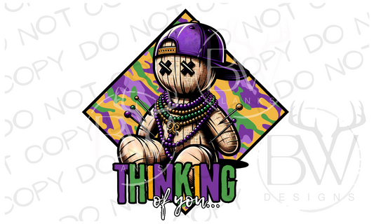 Thinking of You Mardi Gras Voodoo Doll Digital Download PNG