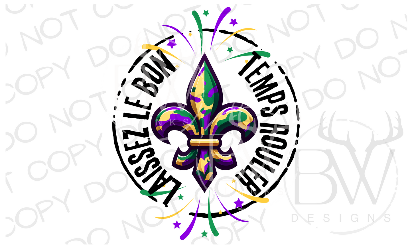 Fleur de Lis Mardi Gras Digital Download PNG