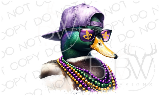 Mardi Gras Duck Hunting Digital Download PNG