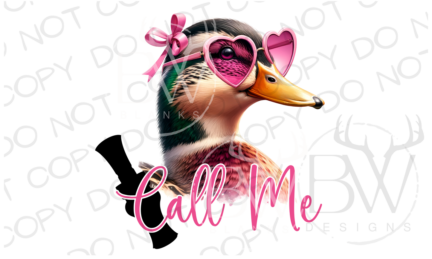 Call Me Duck Hunting Valentine's Day Digital Download PNG