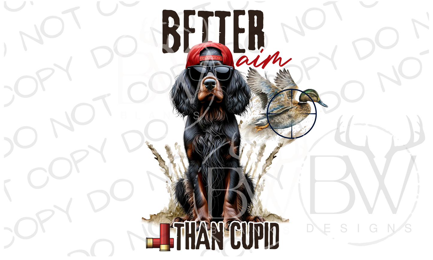 Better Aim Than Cupid Duck Hunting Valentine's Day Digital Download PNG