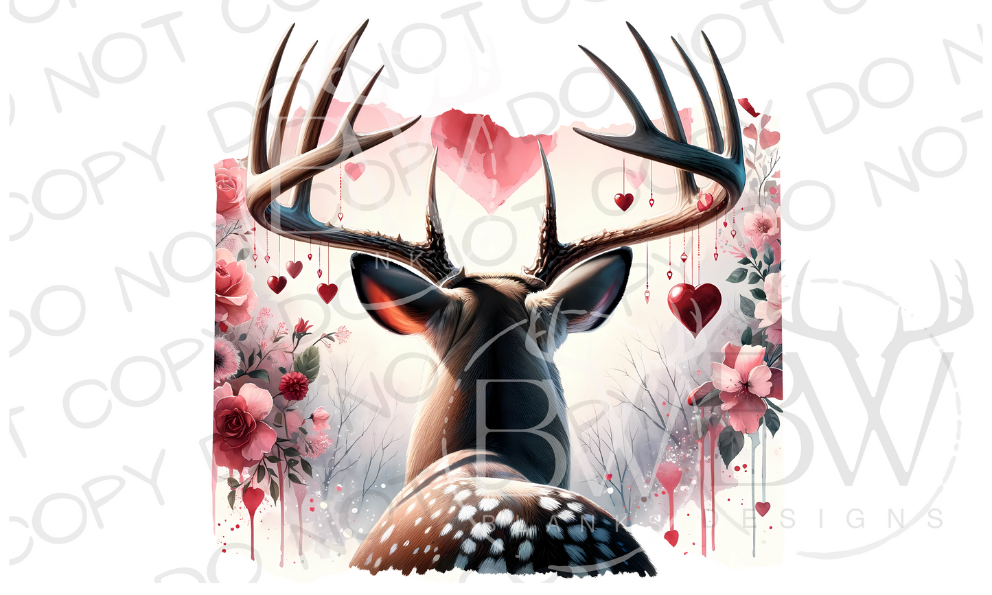 Deer Hunting Valentine's Day Digital Download PNG