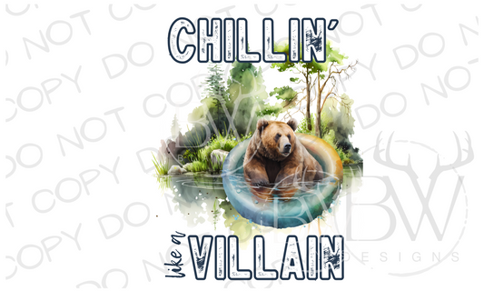 Chillin' like a Villain Summer Digital Download PNG