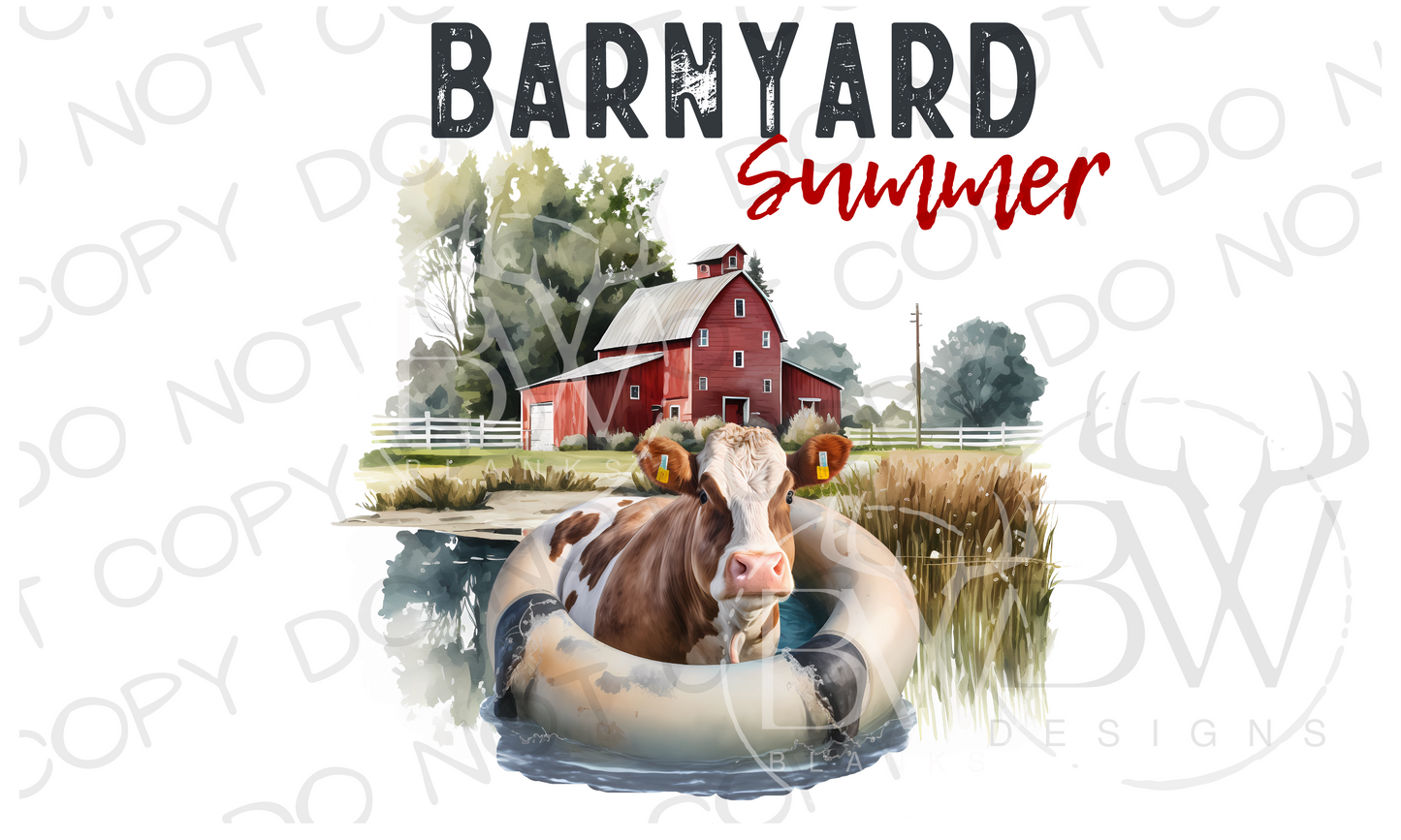 Barnyard Summer Farm Digital Download PNG