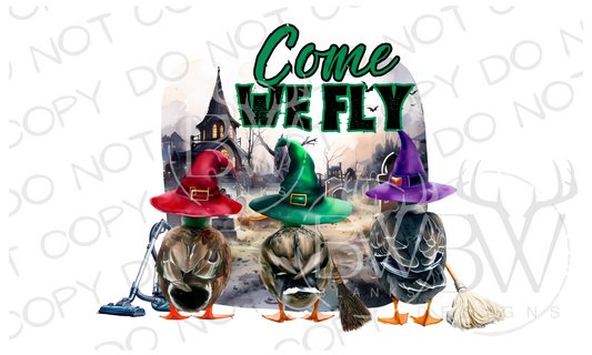 Come We Fly Duck Hunting Halloween Digital Download PNG