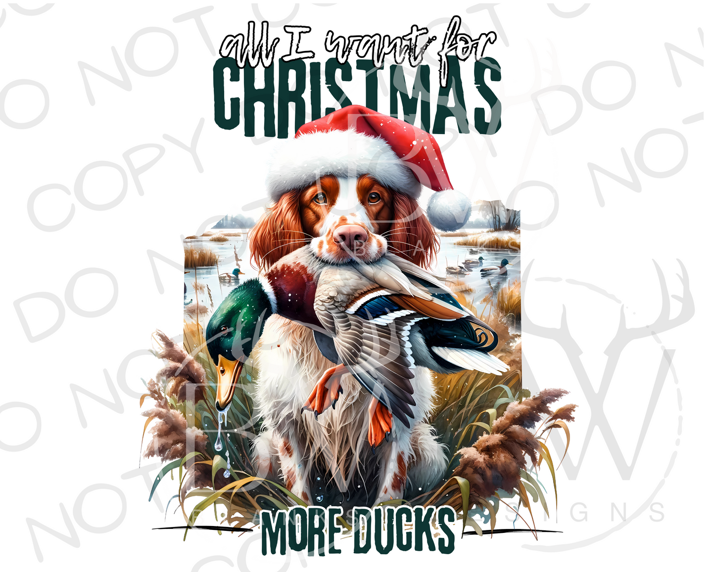 All I Want for Christmas Duck Hunting Christmas Digital Download PNG