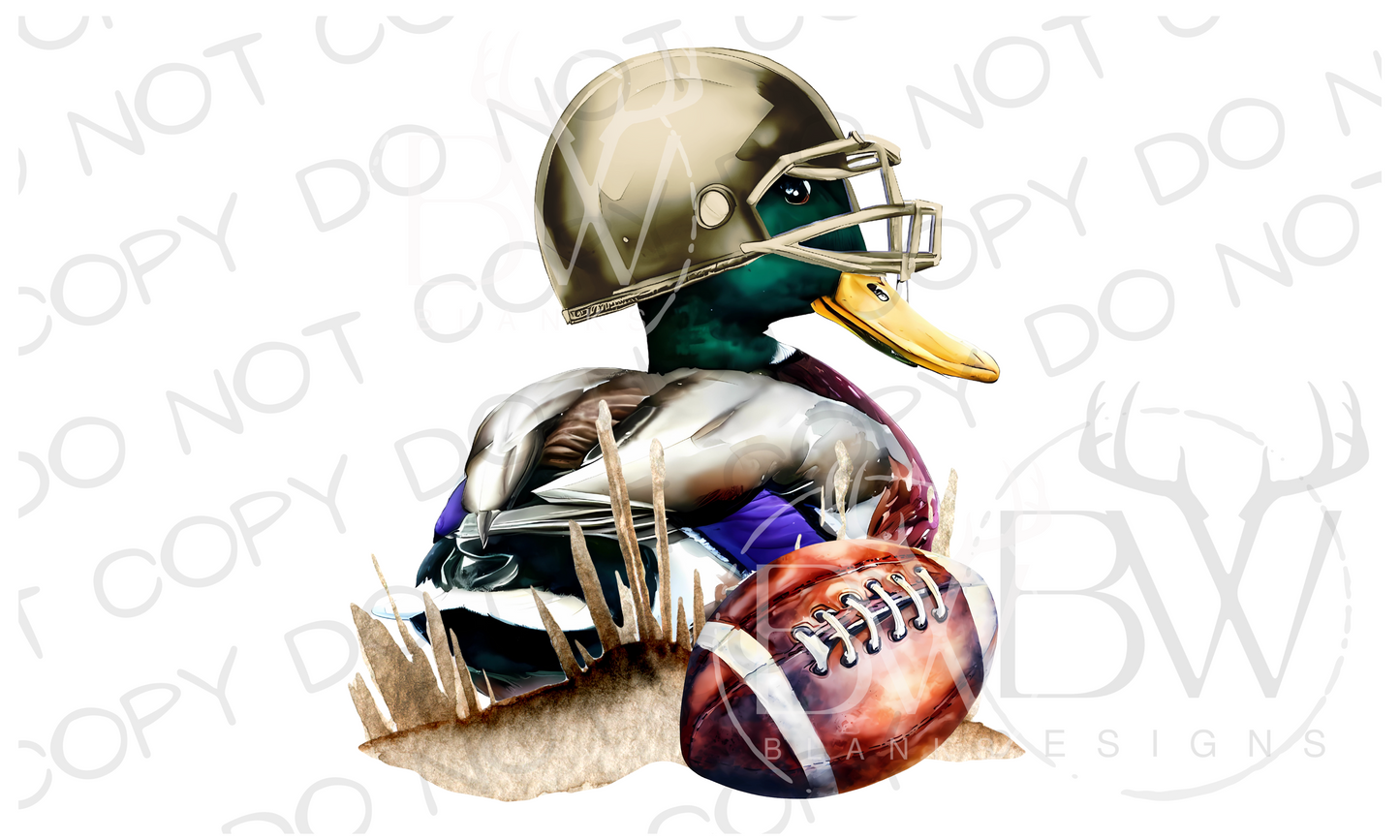 Football Mallard Gold Duck Hunting Digital Download PNG