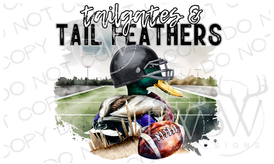 Tailgates & Touchdowns Black Duck Hunting Football Digital Download PNG