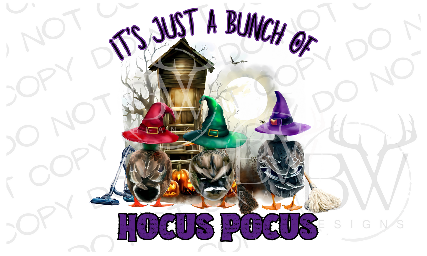 It's Just A Bunch of Hocus Pocus Duck Hunting Halloween Digital Download PNG