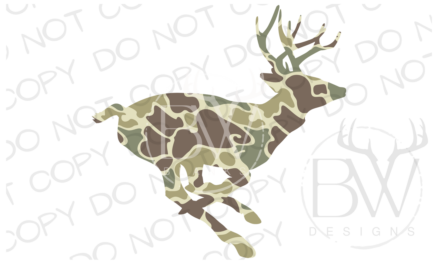 Old School Whitetail Buck Deer Hunting Digital Download PNG