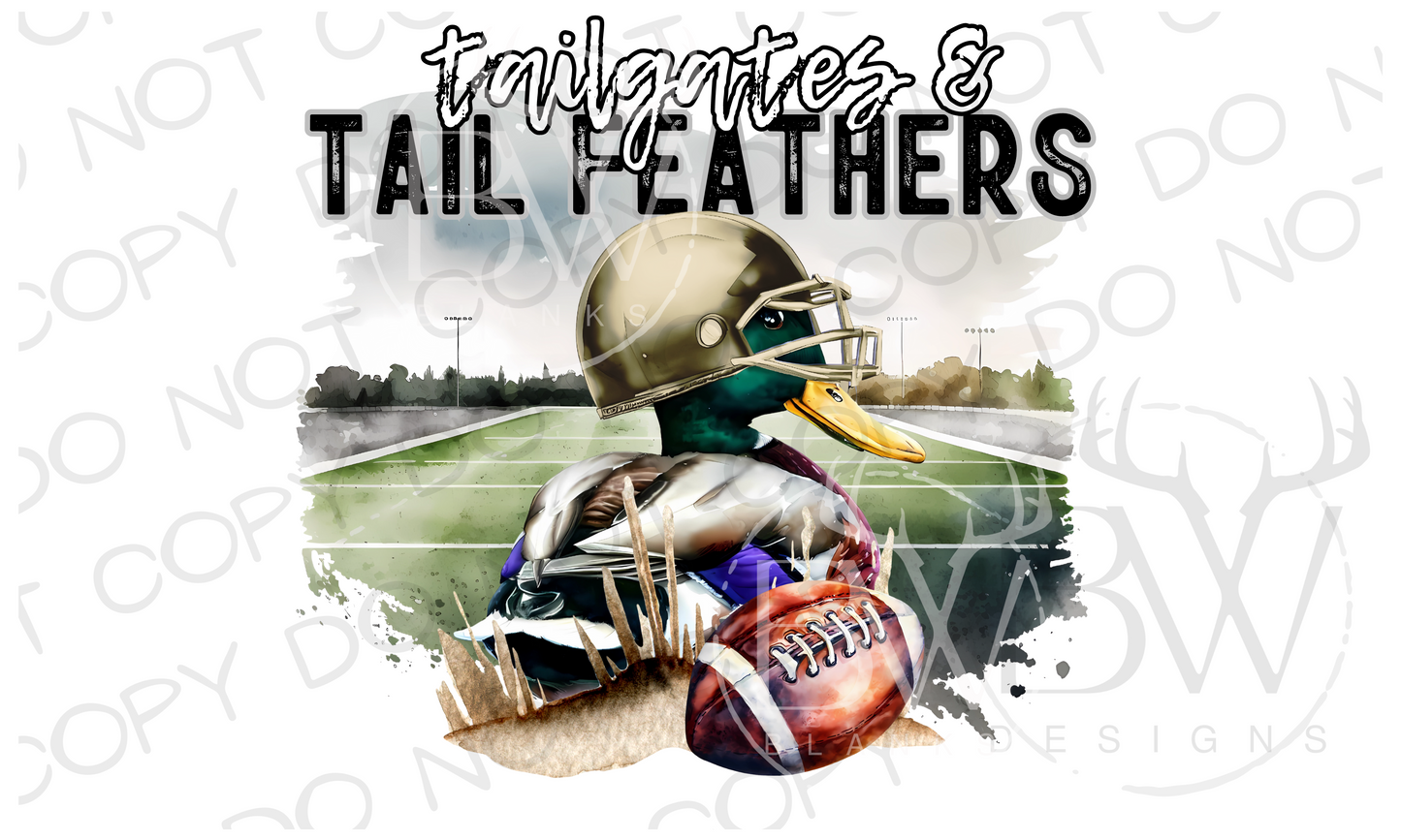 Tailgates & Touchdowns Gold Duck Hunting Football Digital Download PNG