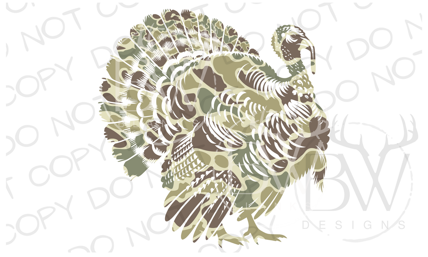 Old School Turkey Hunting Digital Download PNG