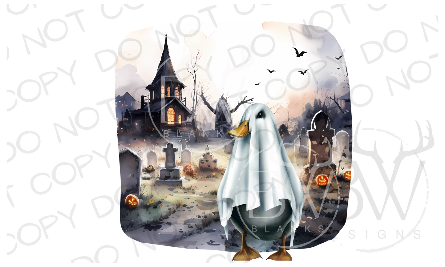 Ghost Duck Hunting Halloween Digital Download PNG