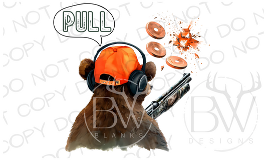 Pull Trap Shooting Bear Digital Download PNG